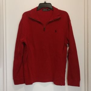 POLO mens long sleeve partial zip